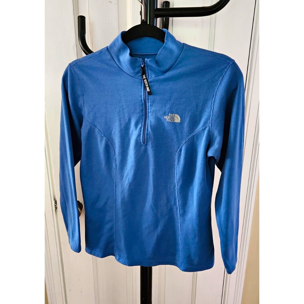 The North Face 1/4 Zip Womens Blue Lightweight Pullover Mock Neck Size M USA